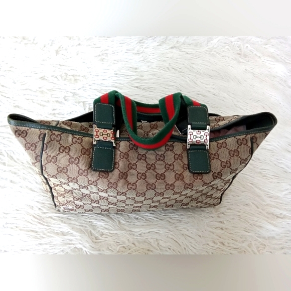 Gucci Vintage Authentic Preloved Sherry Line Canvas Tote. - Picture 2 of 16